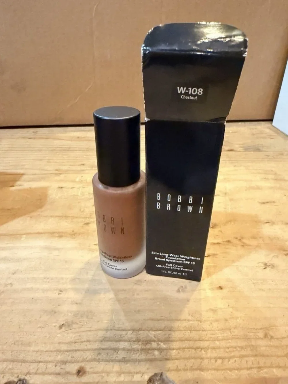 Bobbi Brown Skin Foundation Broad Spectrum SPF 15 1 fl oz /30 ml W-108 Chestnut